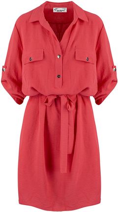 Sukienka szmizjerka basic tunika midi plus size MARIBEL