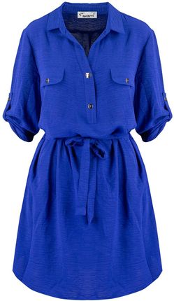 Sukienka szmizjerka basic tunika midi plus size MARIBEL