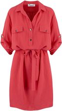 Sukienka szmizjerka basic tunika midi plus size MARIBEL - zdjęcie 1