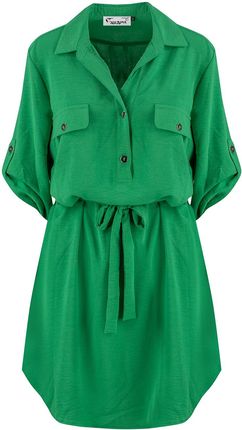 Sukienka szmizjerka basic tunika midi plus size MARIBEL