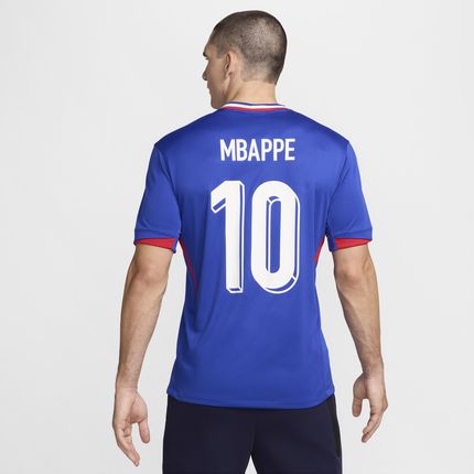 Męska koszulka piłkarska Nike Dri-FIT Kylian Mbappé FFF (drużyna męska) Stadium 2024/25 (wersja domowa) – replika - Niebieski