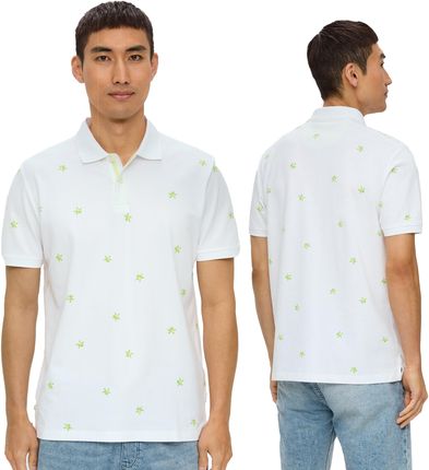 Koszulka Polo męska s.Oliver wzór biały - L