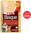 POLECANY SKLEP ✰Inaba Cat Ciao Bisque 4+1 (5x40g) Uzupełniająca Karma Dla Kota Zupa Kurczak z Wołowiną ✰ SZYBKA DOSTAWA