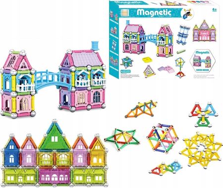 Magnetic Klocki Magnetyczne Domek Konstrukcyjne Panele 3D 113El.