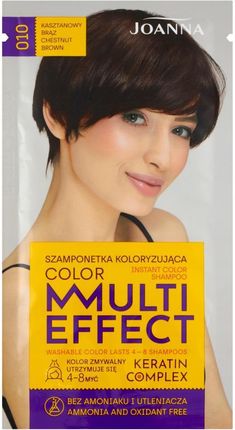 Joanna Multi Effect Color Szamponetka Koloryzująca Kasztanowy Brąz 010 35g