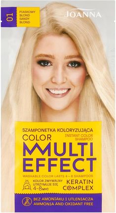 Joanna Multi Effect Color Szamponetka Koloryzująca Piaskowy Blond 01 35g