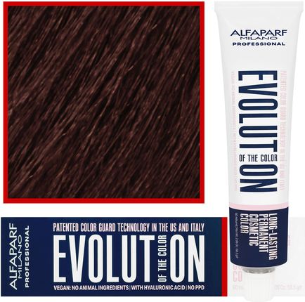 Alfaparf Evolution - Wegańska Farba Do Koloryzacji Włosów 6,45 Ciemny Miedziany Mahoniowy Blond 60ml