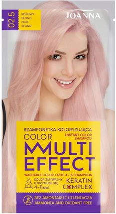 Joanna Multi Effect Color Szamponetka Koloryzująca Różowy Blond 02.5 35g