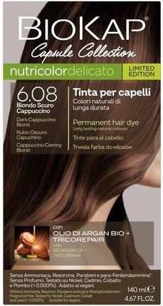 Biokap Nutricolor Delicato 6.08 Cappuccino Ciemny Blond Edycja Limitowana 140 ml