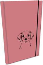 Zdjęcie Ev-Corp Notes A5 Gładki Z Gumką Soft Touch Lakier Uv Pies Labrador Brudny Róż - Barczewo