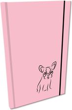 Zdjęcie Ev-Corp Notes A5 Gładki Z Gumką Soft Touch Lakier Uv Buldog Róż Pastel - Mieszkowice