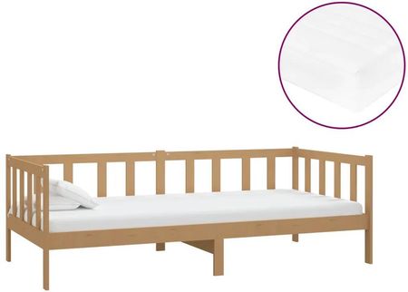 Zakito Home Leżanka 2W1 Miodowy Brąz 203X98X66 Cm + Materac 90X200X16 Cm