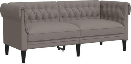 Zakito Sofa Chesterfield 2 Osobowa Tkanina Taupe 182,5X74,5X74,5 Cm