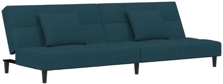 Zakito Europe Sofa Rozkładana 2 Osobowa Aksamit Niebieska 200X84,5X69 Cm