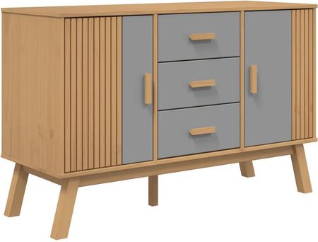 Zakito Europe Kredens Olden Drewno Sosnowe 114X43X73,5 Szaro Brązowy