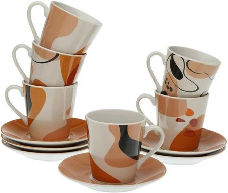 Versa Zestaw 6 Filiżanek Z Talerzykami Katrien Porcelana (S3410877)