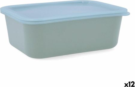Quid Prostokątne Pudełko Na Lunch Z Pokrywką Inspira 1,34L Kolor Zielony Plastikowy 12Szt. (S2710894)