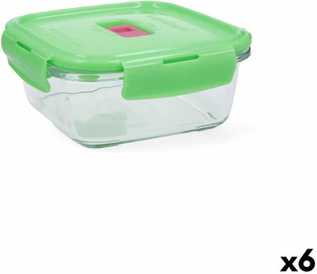 Luminarc Pudełko Na Lunch Pure Box Holy Kolor Zielony Szkło Kwadratowy 760Ml 6Szt. (S2711163)