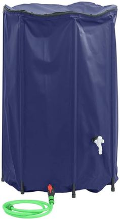 Zakito Europe Składany Zbiornik Na Wodę Deszczową 1000l Niebieski Pvc 100X120cm Ze156002