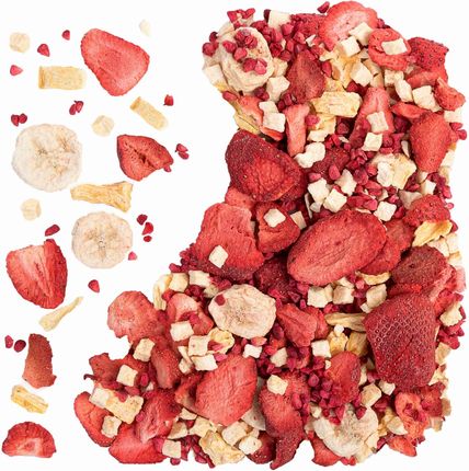 Green Touch Owoce Liofilizowane Zestaw Mix Truskawka Malina Banan Ananas Jabłko 100g Wiaderko - zdjęcie 4