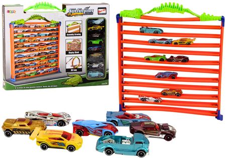 Lean Toys Garaż Parking Tor Samochodowy 2W1 Resoraki Pętla 360  Zestaw