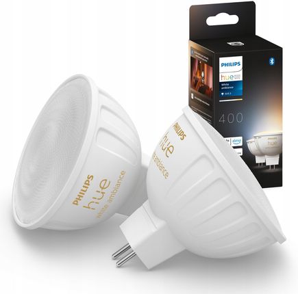 PHILIPS HUE White ambiance Inteligentny reflektor punktowy MR16 2szt (929003575202)