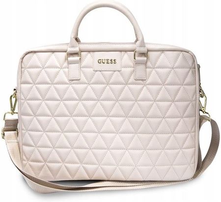 Guess Quilted Computer Bag - Torba na notebooka 15" (różowy)