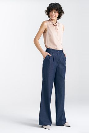 Spodnie jeansowe, wide leg - denim - SD83 (kolor jeans, rozmiar 38)