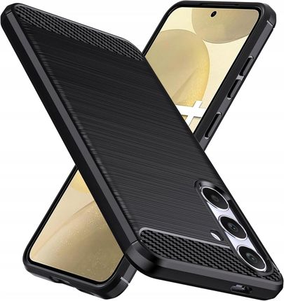 Itel Etui Do Samsung Galaxy S24 Plus Carbon Karbon Silikon Case Soft Slim