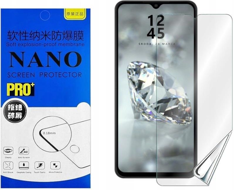 Pellicola Idrogel In Silicone Trasparente Per VIVO Y21S – Protezione LCD Anti Graffio E Anti Urto