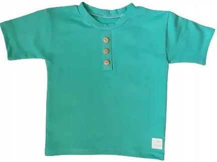 Koszulka miętowa z guziczkami rozmiar 80