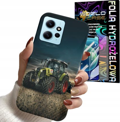 World Case Etui Do Xiaomi Note 12S 4G Traktor Ciągnik Pole Rolnik Pleck Folia