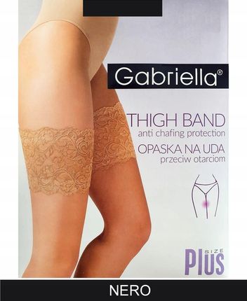 GABRIELLA Plus size opaska na uda 1/2 / Nero