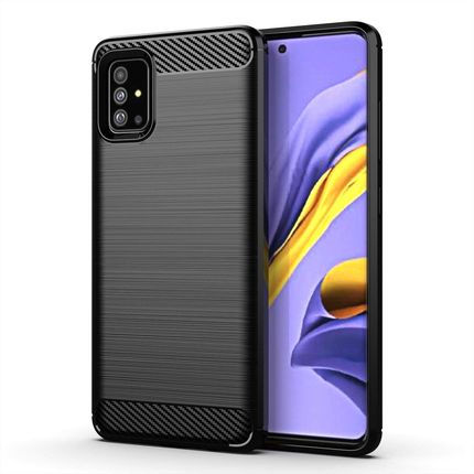 Itel Etui Do Samsung Galaxy M51 Carbon Karbon Silikon Case Soft Slim Szkło