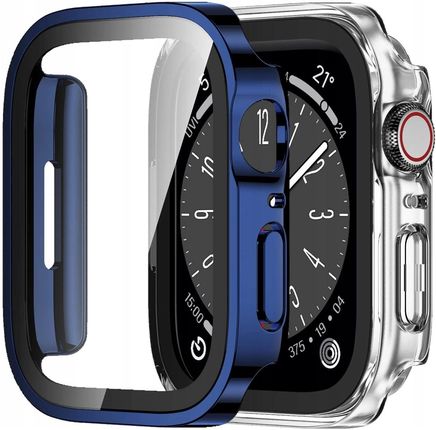 Amazon 2X Etui Obudowa Na Zegarek Apple Watch 7 8 41Mm Granatowa Bezbarwna Lekka