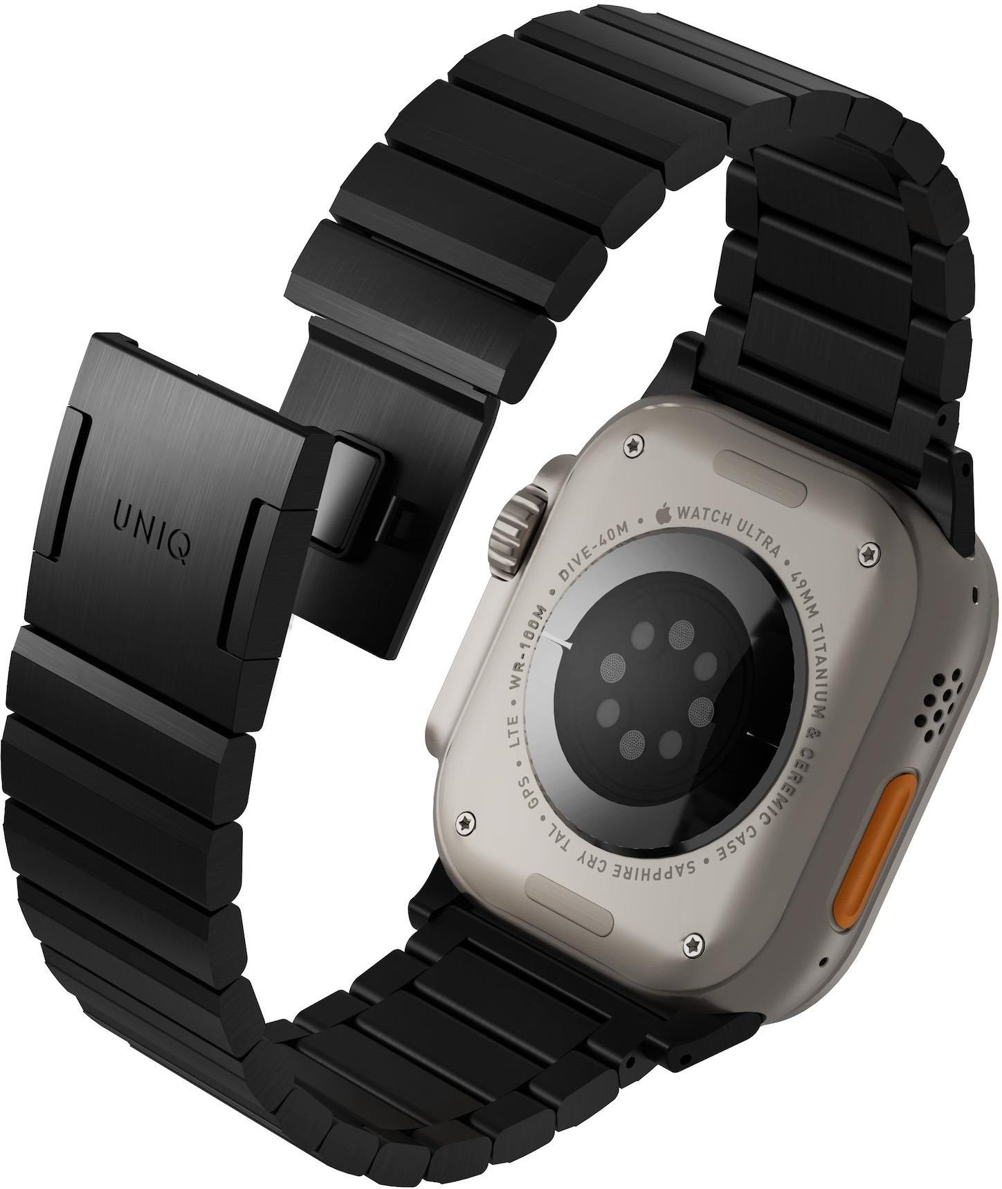 Uniq Strova Mag Stainless Steel Czarny Pasek Apple Watch 42