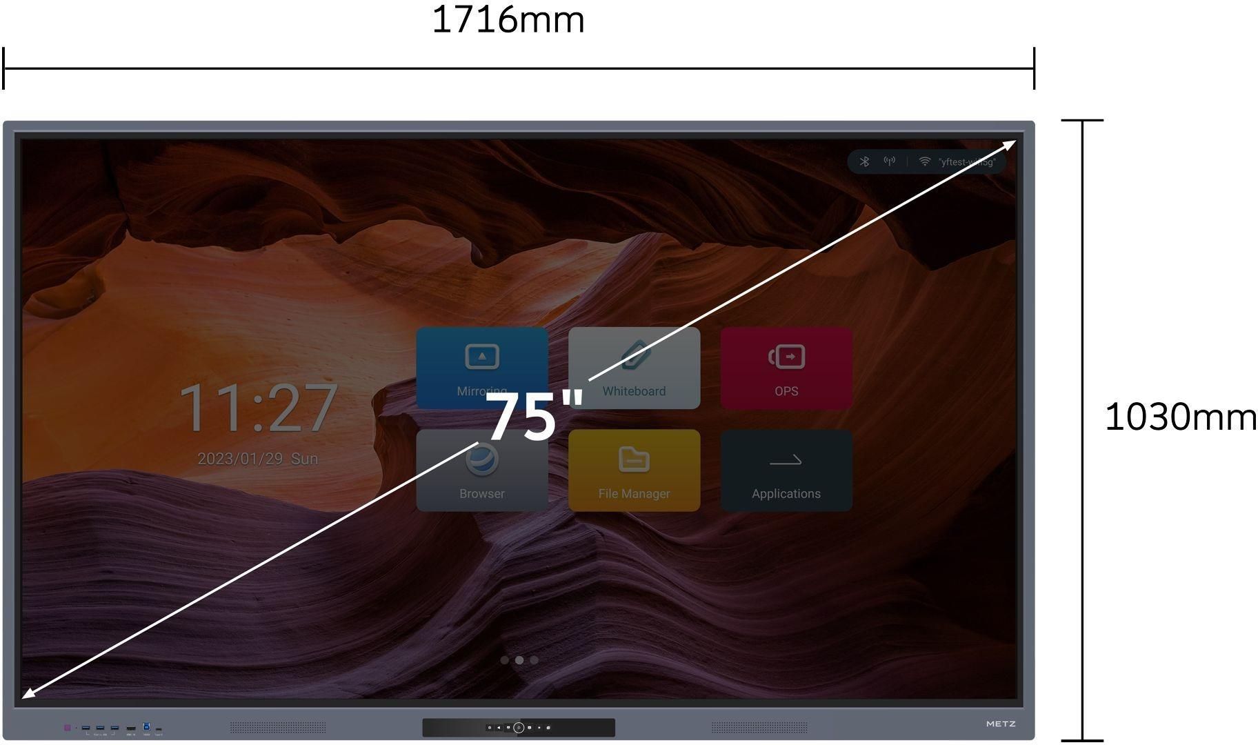 фото Інтерактивна дошка Metz 75HD1