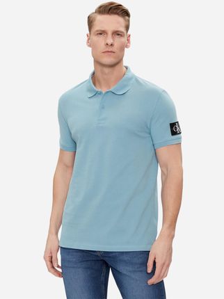 Calvin Klein Jeans Koszulka polo męska J30J323394-CEZ Błękitna