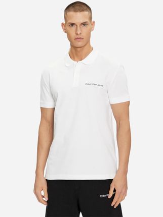 Calvin Klein Jeans Koszulka polo męska J30J325495-YAF Biała