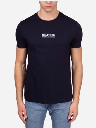 Tommy Hilfiger Koszulka Męska Bawełniana MW0MW34387-DW5 Granatowa