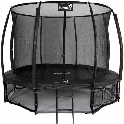 Jumpi Trampolina Ogrodowa 312Cm/10Ft Maxy Comfort Plus Czarna Z Wewnętrzną Siatką