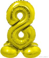 Zdjęcie Balon Foliowy Cyfra Stojąca 8 Złota 72cm - Piaseczno