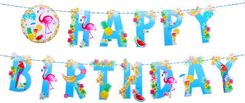 Zdjęcie Baner Happy Birthday Flamingi 300cm Urodziny - Sulejówek