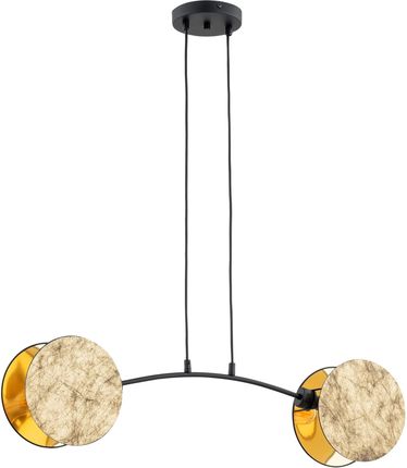 Emibig Lampa Wisząca Zwis Nowoczesna Elegancka Listwa Belka Koła Złota/Czarna Motif 1326/2 2X15W E27