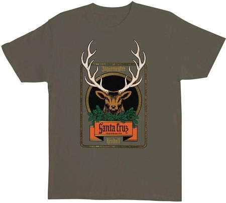 koszulka SANTA CRUZ - Jägermeister Kendall Deer Front  S/S Heavyweight T-Shirt Olive (149355) rozmia