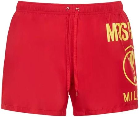 MOSCHINO luksusowe włoskie szorty kąpielowe spodenki MILANO RED