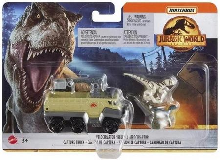 Mattel Matchbox Jurassic World Transporter z Welocirapto - FMY31 / HBH90