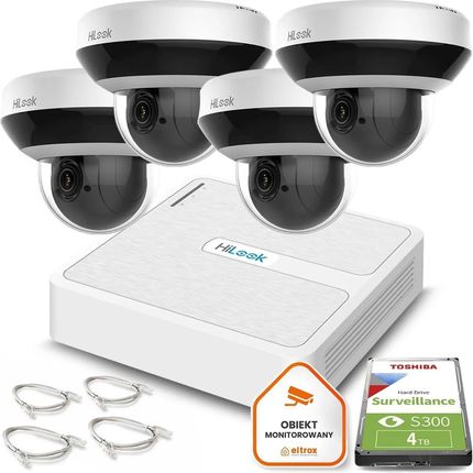 Hilook Zestaw Monitoringu Ip By Hikvision 4 Kamery Obrotowe 4Mpx Ptz-C4Mp (Z43648PTZ4)