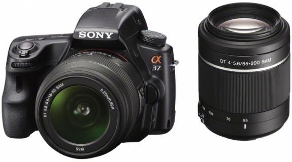 Appareil Photo Reflex Sony A37 + Objectifs 18-55mm Et 55-200mm - 16.1MP, Vidéo Full HD - Kit Complet