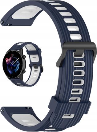 DWUKOLOROWY SILIKONOWY PASEK OPASKA 20MM DO ZEGARKÓW SAMSUNG AMAZFIT GARMIN